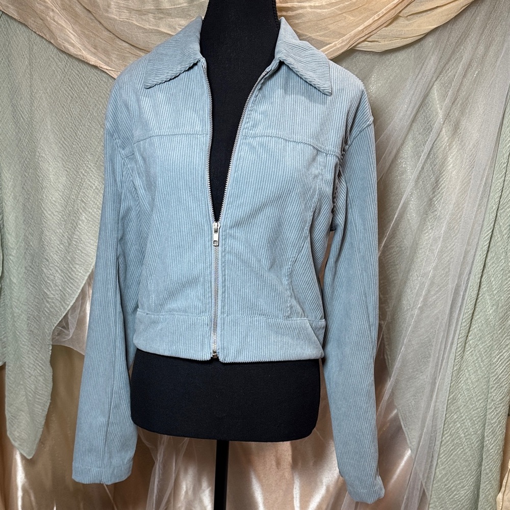 HYFVE Light Blue Corduroy Bomber Jacket
